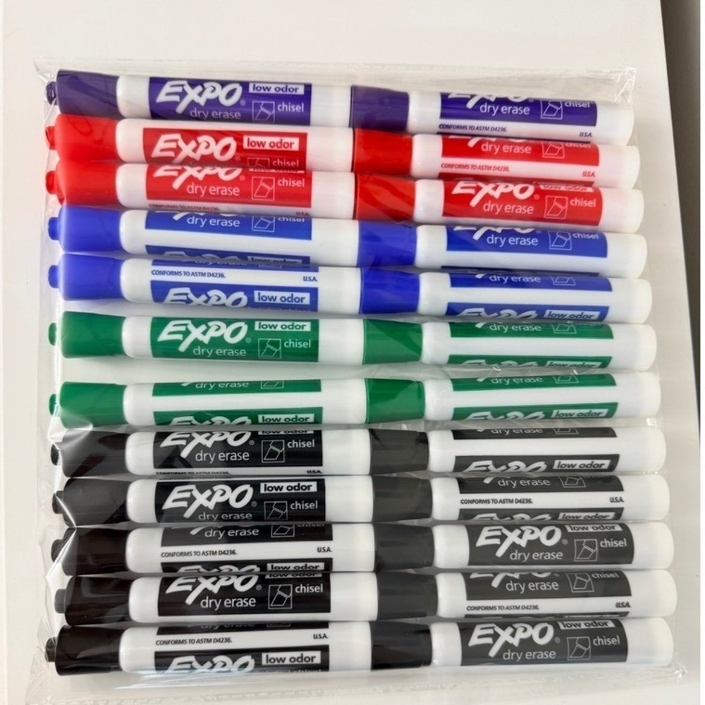 Expo Dry Erase Markers 24 Count Multicolor Chisel Tip Low Odor NWT